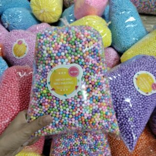 Túi hạt xốp màu bỏ hộp quà tặng (35g) Hạt xốp