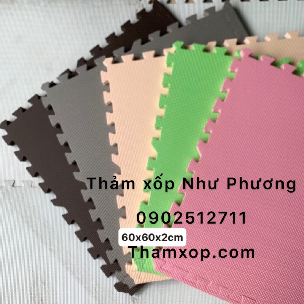 Thảm xốp lót sàn EVA màu trơn 60x60x2cm