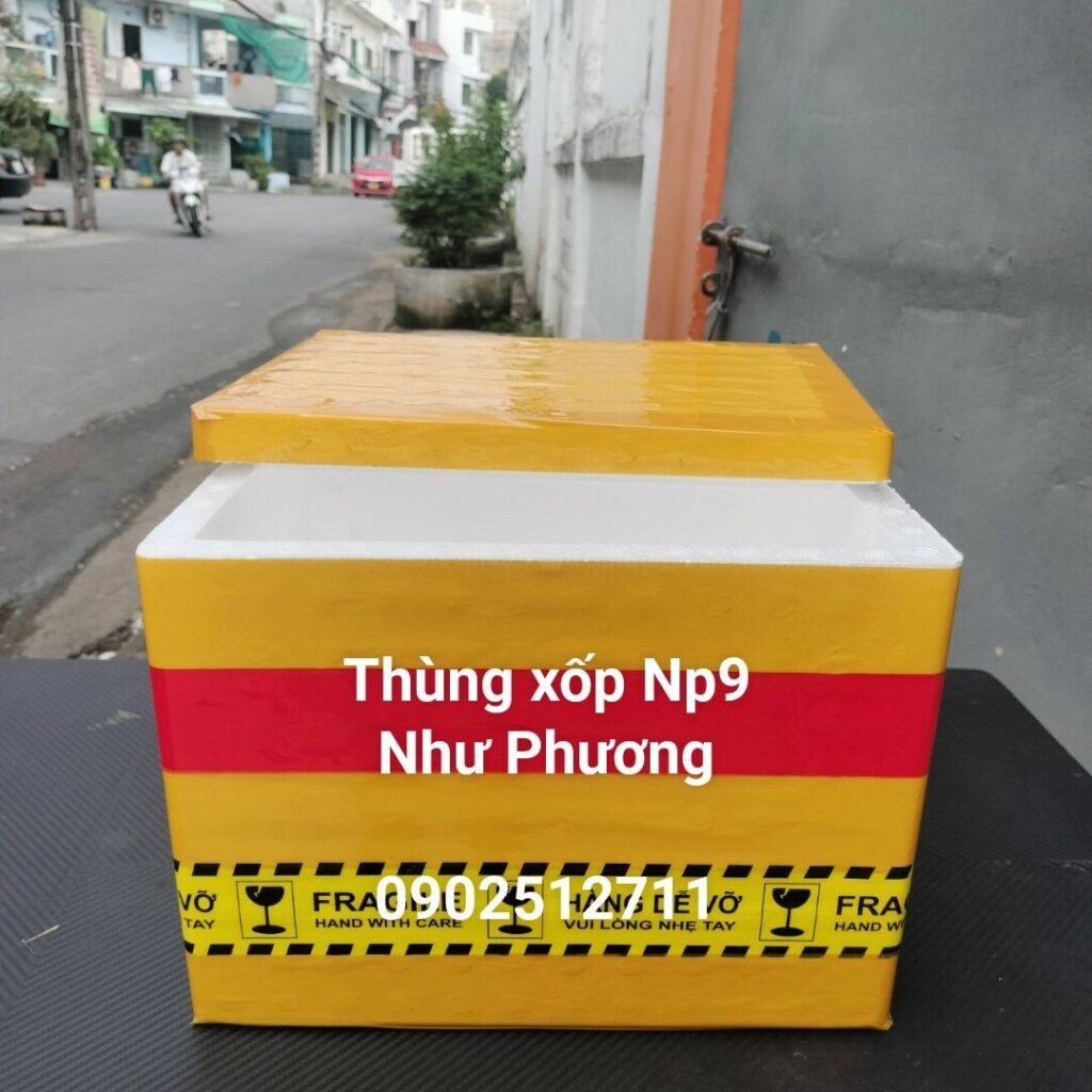 Thùng xóp 1 góc ( Thùng xốp NP9) kích thước 31x22x24cm dán keo